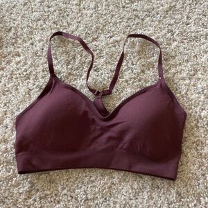 ECO’ Leaf Burgundy Sports Bra/ Bralette / Active Wear Size Medium